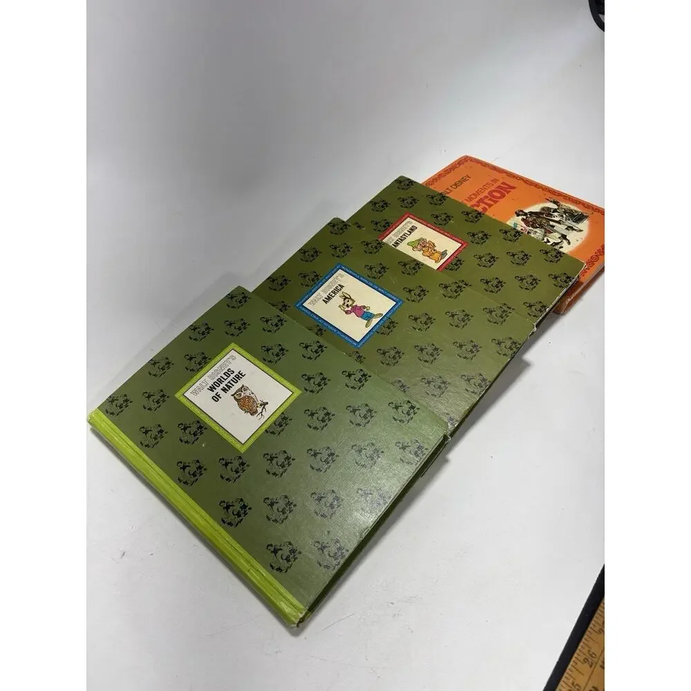 Set Of 4 Walt Disney Wonderful Worlds Series Vintage 1965 Hardcover Books